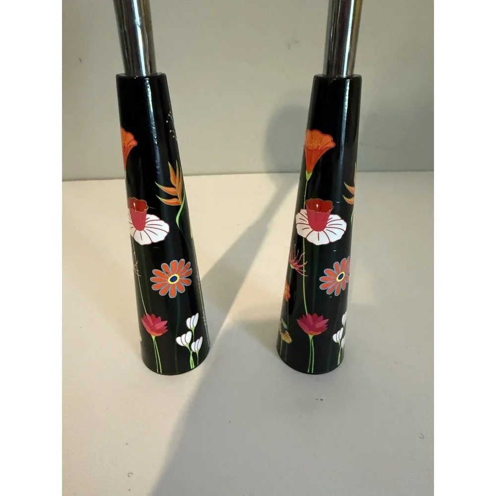 Pylones Floral Garden Salad Serving Set Spoon And Fork
